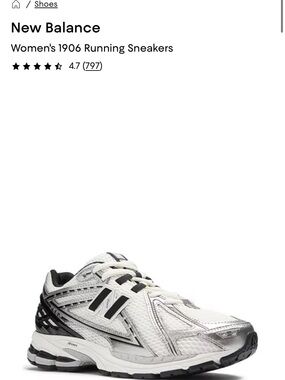 New Balance Women's 1906 Sneaker in White and Black